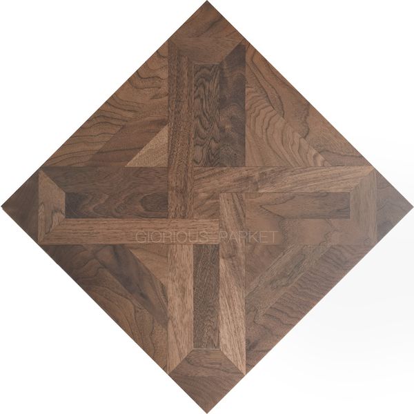 Pannelli in noce americano piastrelle macchiate di colore nero medaglione naturale intarsio home deco carta da parati fondali intarsiati tappeto design geometrico su misura