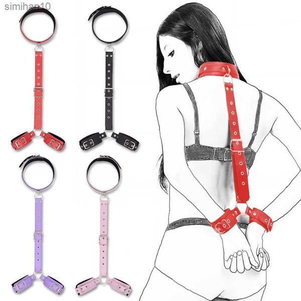 BDSM Erwachsene Spiele Erotische Weibliche Paare Erotische Lieferungen Slave Hals Hände Nylon Bondage Harness Kragen Fetisch Sex Spielzeug L230518