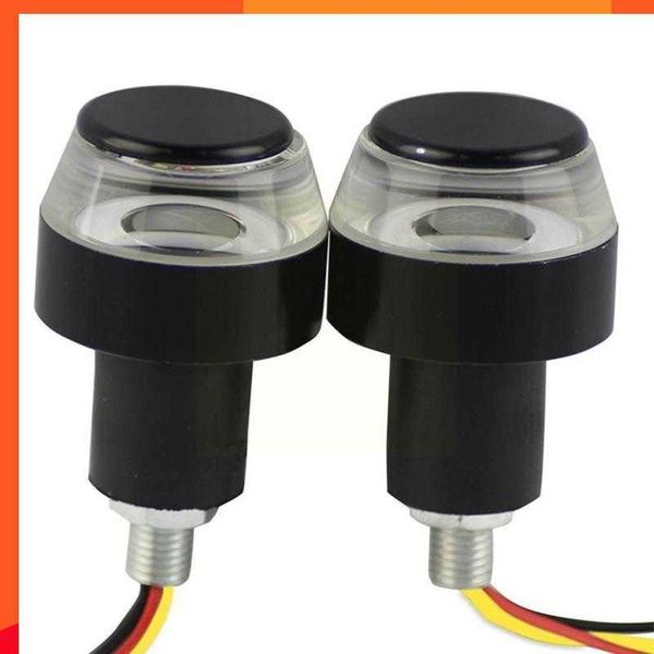 Yeni 2pcs Motosiklet LED Gidon End Sinyal Işık Beyaz Sarı Flasör Tutucu Kavrama Çubuğu Yanıp Söner Yan Marker Lamba Aydınlatma 12V