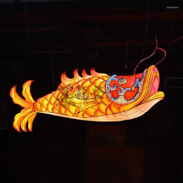 Подвесные лампы в форме рыбной люстры китайский ретро-ресторан