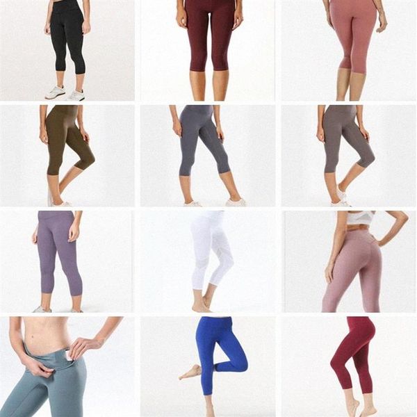 Womens Stylist High yoga pantaloni leggings yogaworld donna allenamento fitness set Wear Elastic Lady Full Tights Solid HjSv # 224W