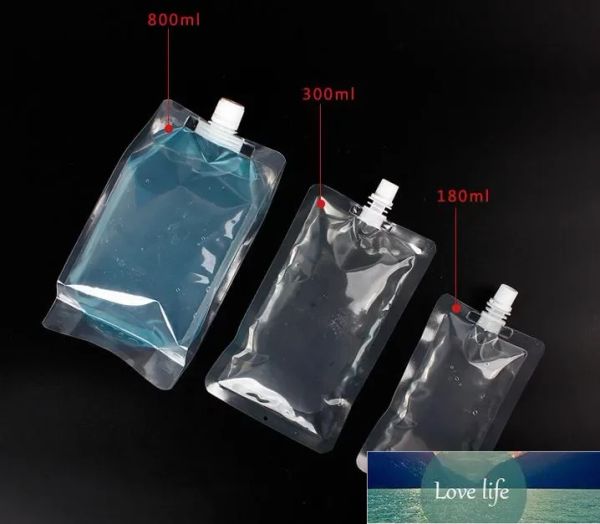 1000ml / 1L Stand Up Plastic Drink Packaging Beccuccio Borsa per bevande Liquido Succo Latte Caffè Acqua Commercio all'ingrosso