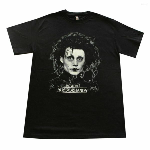 Herren T-Shirts Brand Halloween Monster Edward Scissorhands Depp Horror Schwarzes Hemd Sommer Männer Baumwolle T-Shirt Top Tee