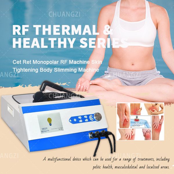 INDIBA Hot Body Slimming Machine Dispositivos de elevação da pele Sistema R45 RF Tecnologia de dor de alta frequência Beleza profunda