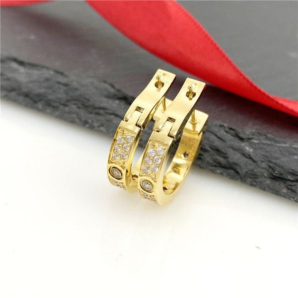 Luxus-Ohrringe, Designer-Schmuck, Diamant-Ohrstecker, Großhandelsschmuck, koreanischer Schmuck aus Sterlingsilber, Edelstahl-Gold-Creolen, Verlobungsgeschenk