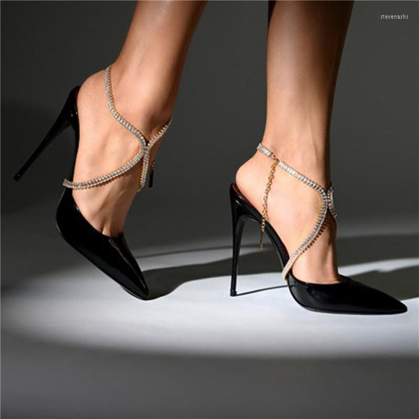 Fußkettchen 1 Stück Luxus Zirkon High Heel Fußkette Schmuck für Frauen Sommer Zubehör Fußkettchen Armband Mode Geschenke