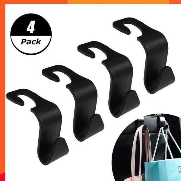 Nuovo 4 pz/set Universial Car Storage Nero Ganci Poggiatesta Ganci Seggiolino Auto Gancio Gancio Organizzatore Borsa Borsa di Plastica di Stoccaggio supporto