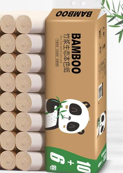 Tecidos 16 rolos de papel higiênico de papel higiênico papel absorção de papel macio papel de bambu sem papel