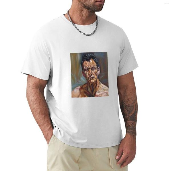 Polo da uomo Autoritratto dopo Lucian Freud T-shirt per un ragazzo Abbigliamento estetico T-shirt da uomo Confezione