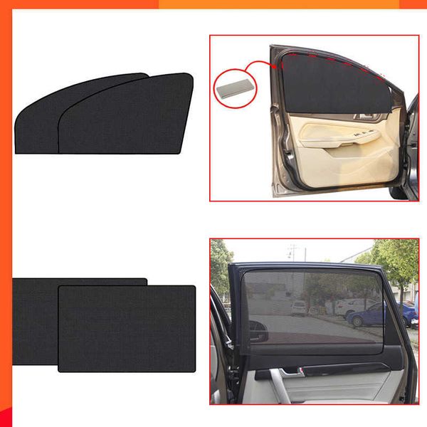 Nuovo 1/2pcs Magnetic Car Sun Curtain Anti UV Parasole Auto Pieghevole Finestrino Laterale Protezione Solare Auto Zanzariera Accessori Interni