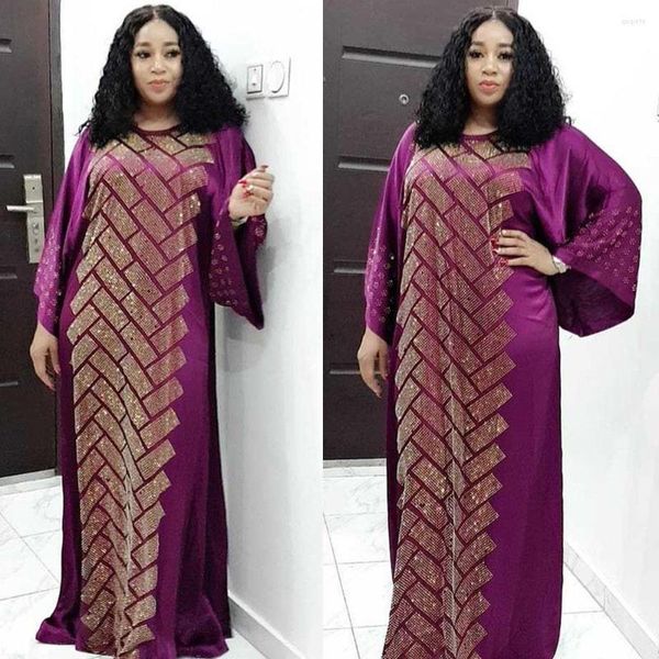 Etnik Giyim Afrikalı Kadın Maksi Elbise Dashiki Elmaslar İnci Abaya Dubai Kaftan Fas Jilbab Eid Mubarak Bangladeş Kaftan Ramazan