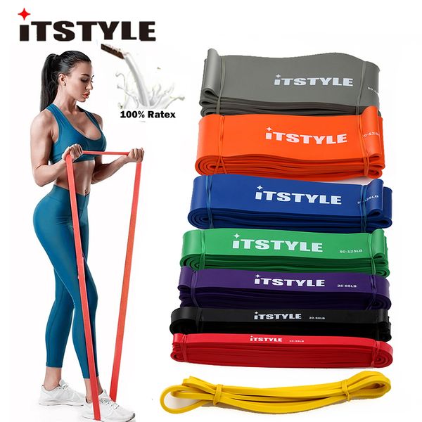 Fasce di resistenza Fasce di resistenza ITSTYLE 208CM 8 livelli Crossfit lattice Loop Strap Expander Power Lifting Rubber Pull Up Rafforza i muscoli Corda 230605