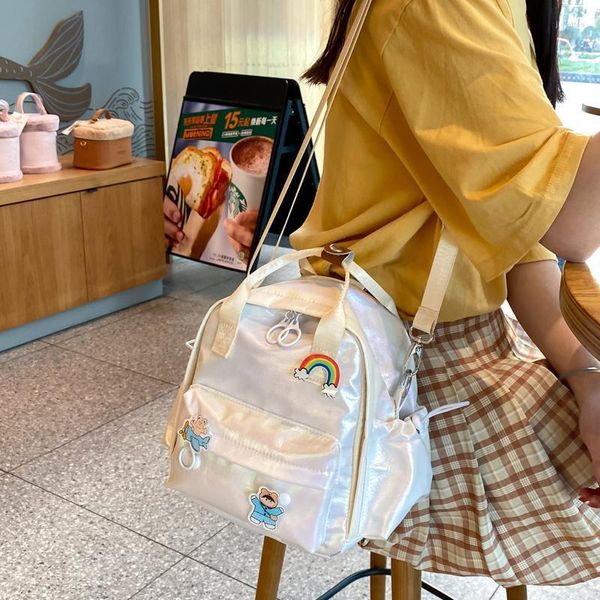 Bolsas de noite linda minimochila menina versão coreana de bolsa escolar pequena moda para todos os jogos mensageiro de ombro único