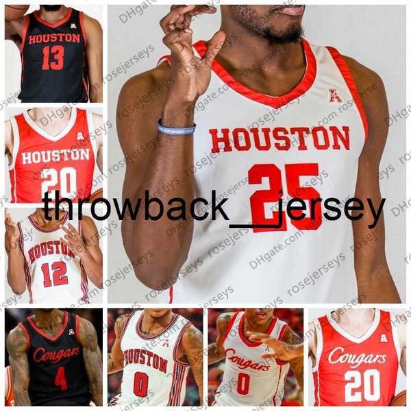 Thr NCAA Houston Cougars Basketbol Forması 21 Emanuel Sharp 5 Ja'Vier Francis 23 Terrance Arceneaux 32 Reggie Chaney 3 Ramon Walker Jr. Erkek Kadın Gençlik Çocuk Formaları S-4XL