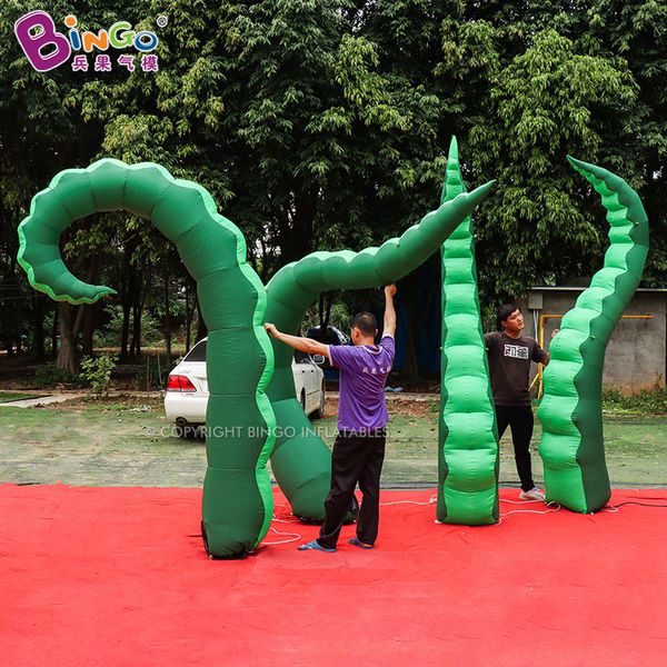 Evento all'aperto Pubblicità 3MH Tentacoli di polpo gonfiabile Inflazione di calamari dita dei palloncini Modella per decorazione con soffiatore ad aria da 3 m di altezza giocattoli sport