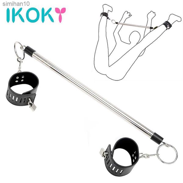 Bondage Set Spreader Bar Polso Gamba Caviglia Mani per macchina del sesso Donne Coppia di adulti Giochi Strumenti Giocattoli erotici Negozio di prodotti L230518