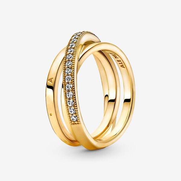 Уважаемые кольца модные ювелирные украшения для женщин обручальное кольцо для женщин Diy Fit Pandora Celestial Blue Spickling Moon Ring