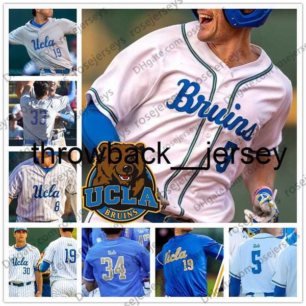 thr 2019 NCAA Bruins # 1 Matt McLain 3 Ryan Kreidler 4 Kevin Kendall 6 Jack Stronach 18 Jeremy Ydens 27 Jack Filby Maglia da baseball