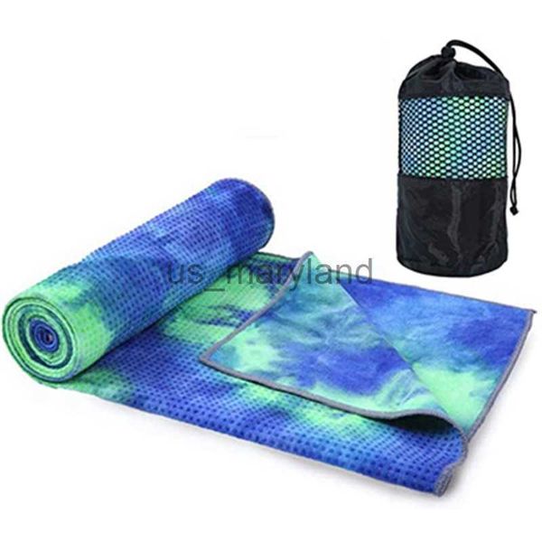 Tapetes de ioga 183*63*1,5 cm Toalha antiderrapante impressão espessamento toalha quente absorvente de suor para Hot Bikram Pilates J230506