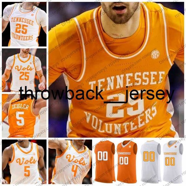 thr Custom Tennessee Volunteers Basketball Jerseys 30 James 4 Tyreke Key 33 Uros Plavsic 0 Jonas Aidoo 15 Jahmai Mashack 11 Tobe Awaka pour Hommes Femmes Jeunesse Kid Jersey S4X