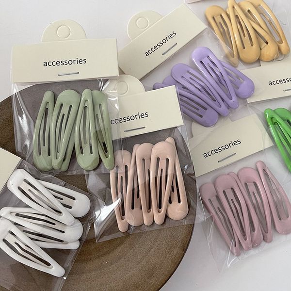 Macaron-Farben-Haarspangen, mehrfarbig, erhältlich, süßer, süßer und einfacher Mädchen-Pony-Clip