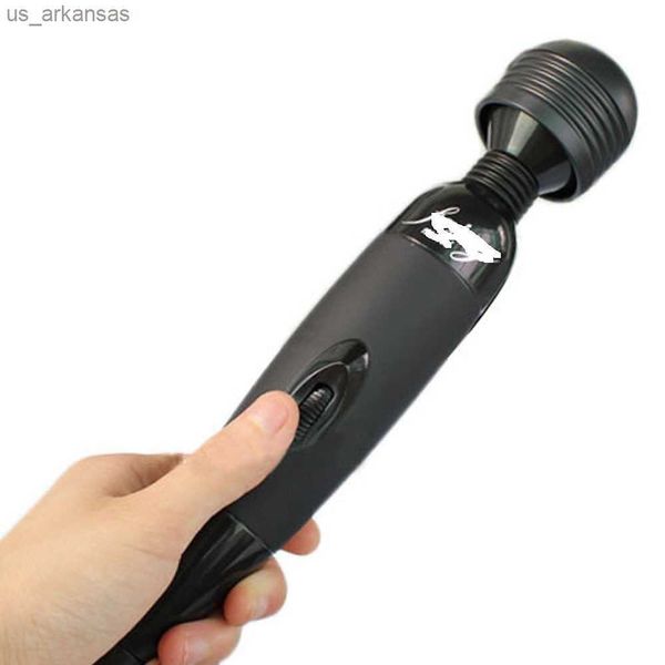 Siyah Portable AV Kadın Mastürbasyon Vibratör Klitorisi ve G Spot Orgazm Masaj Sopa AV Titreşimli Stick Seks Oyuncak Kadın Çift L230523