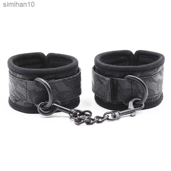 Esponja macia ajustável Velcro Mãos Tornozelo Restrições Brinquedos BDSM para Casais Restrições Sex Erotic Bondage Jogos Adultos L230518