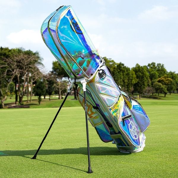 Designer Sacos de Golfe Enviar Puttergolf Coreano Unisex Rack Lady Bracket Mulheres Esportes Clube Portátil Colorido Transparente Mochila Saco TPU À Prova D 'Água