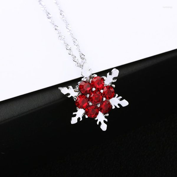 Kolye Kolyeleri U-Magical Creative 5 Tasarımlar Doğal Rhinestone Snowflake Kolye Kadınlar Abartılı Metalik Takı