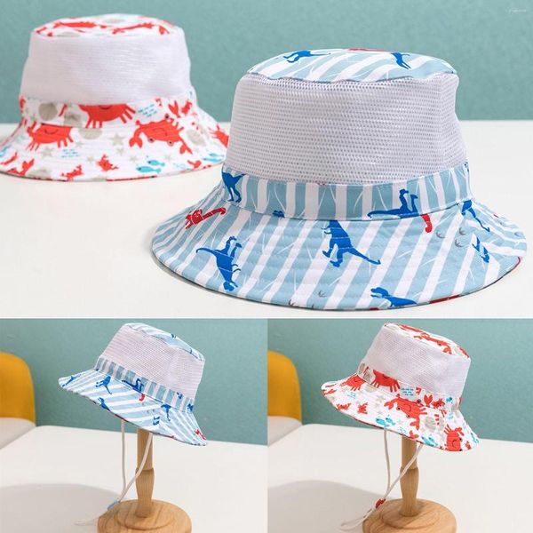 Berets Jungen Sommer Muster Netz Atmungsaktiv Hut Kinder Kinder Mädchen Cartoons Sonne Baseball Caps Delfine Kappe Extra Groß