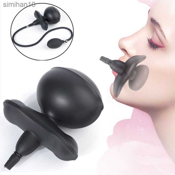 Enorme silicone gonfiabile Bocca Gag Restraint Slave Bondage Bocca aperta Palla BDSM Gag Coppie Giochi per adulti Giocattoli del sesso Per donna Uomo L230518