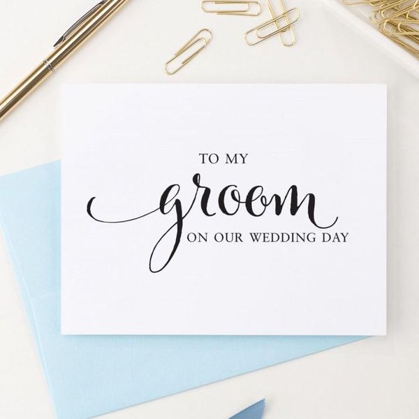 „To My Groom“-Geschenkaufkleber, Hochzeitstag-Aufkleber von der Braut, moderne Party, personalisierter Namensaufkleber, Geschenk (nur Aufkleber, keine Karte)