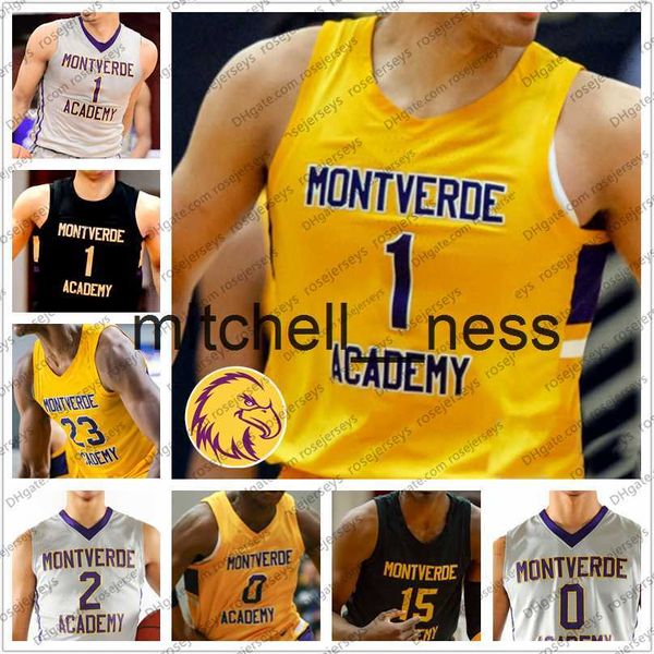 Mit8 Custom Montverde Academ Basketball 1 Cade Cunningham 0 Dariq Whitehea 11 Scott Barnes 23 Day'ron Sharpe Herren Jugend Kind High School Trikot 4XL