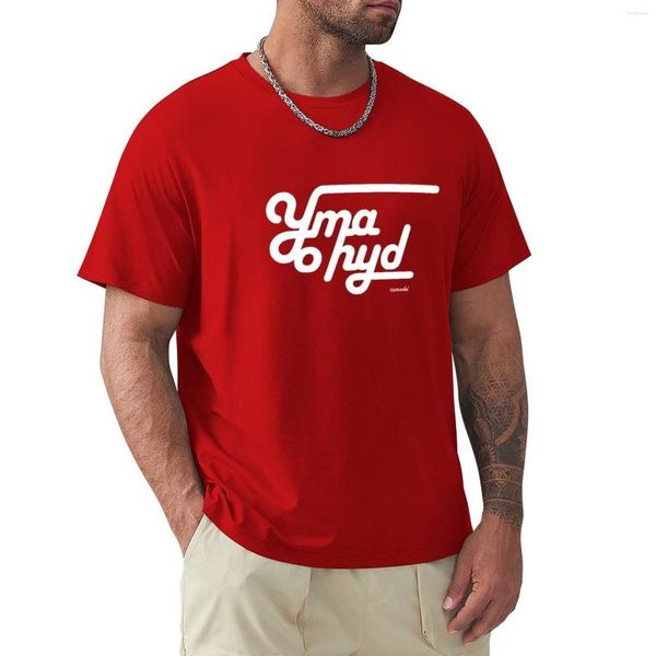 Polo da uomo Yma O Hyd Old School Design tipografico T-Shirt Moda coreana Hippie Abbigliamento Uomo T-shirt manica lunga