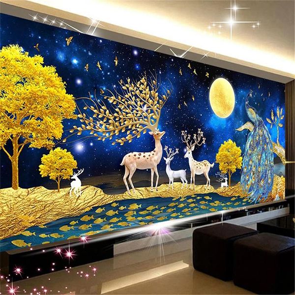 Stitch Elk Peacock 5D Diamond Painting Grovine a diamante Full Diamond Office Dispiro per la casa Diamond Cross Cross Kit Kit