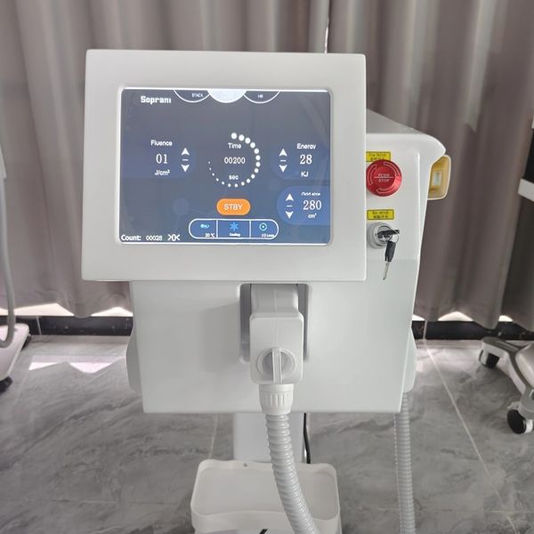 Máquina de depilação a laser de diodo 808nm 755 1064 remoção permanente