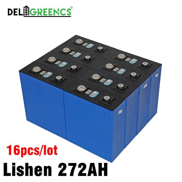 Lishen 272AH LiFePO4 bateria 12 V 24 V 48 V Lítio Fosfato Prismático LiPO Bateria para Armazenamento de Energia Sistema Solar Elétrico