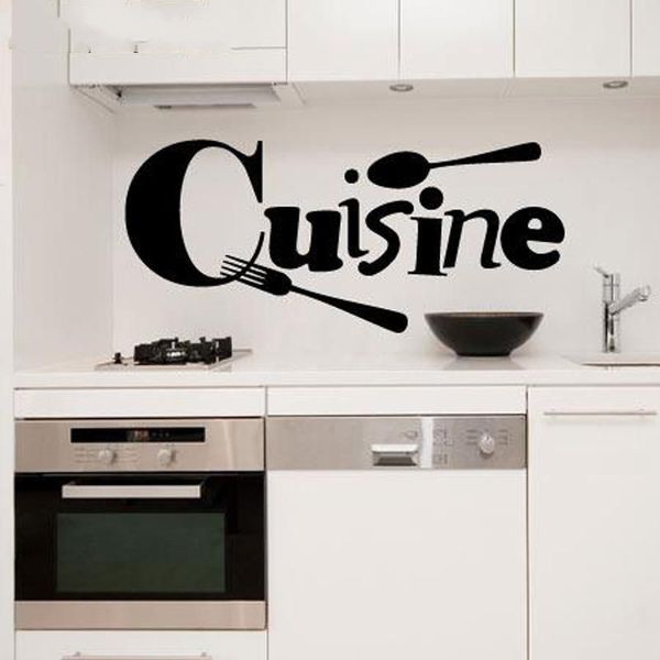 Adesivos de cozinha francês adesivos de parede decoração de casa decalques de parede para decoração de cozinha decalque adesivo de parede pôster decoração de casa