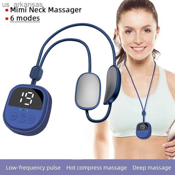 Pingente massageador de pescoço de baixa frequência 9 níveis para pescoço braço perna ombro massageador ferramentas de cuidados de saúde portátil dispositivo de relaxamento l230523