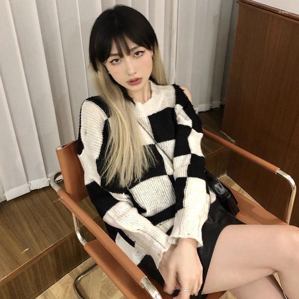 Maglioni da donna Maglione pigro con diamanti Femminile Coreano Harajuku Kawaii Carino da donna giapponese Y2k Ulzzang Abbigliamento vintage per le donne