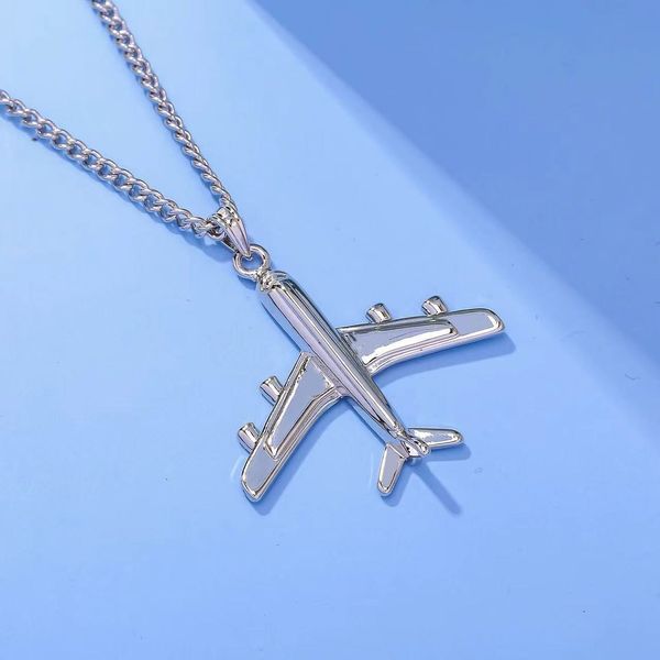 Anhänger Halsketten Schmuck Designer-Flugzeug-Halskette Alphabet 925 Silber-Anhänger-Halskette Kurze Version von Luxusschmuck für Frauen Halsketten Designer-Halsreifen