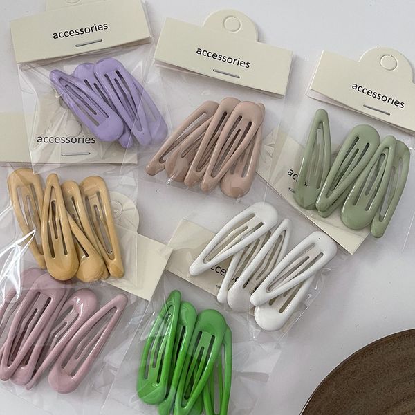 Macaron-Farben-Haarspangen, mehrfarbig, erhältlich, süßer und einfacher Mädchen-Pony-Clip