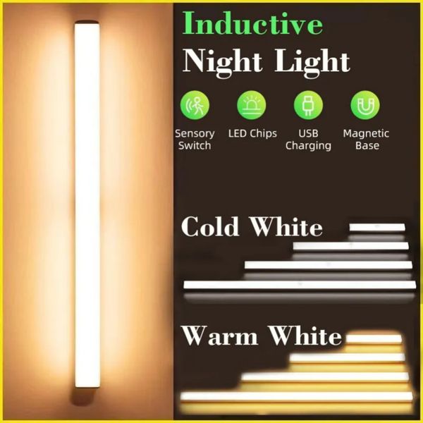 Sensore di luce Wireless LED Night Lights Decorazioni per la camera da letto Rilevatore di luce Lampada decorativa da parete Armadio per scale