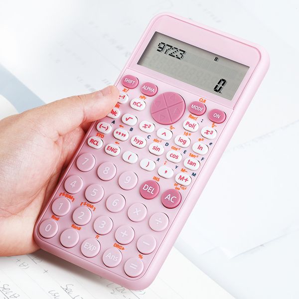 Калькулятор Ручной студенческий научный калькулятор 2-строчный дисплей Портативный многофункциональный обучающий математике x090807