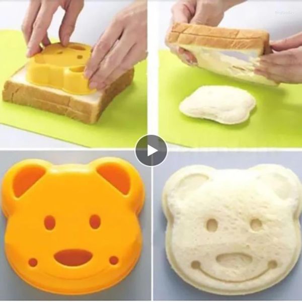 Stampi da forno Orso Sandwich Stampo Pane tostato Stampo per taglierina Simpatici strumenti per pasticceria Bambini Cibo interessante Accessori per la cucina