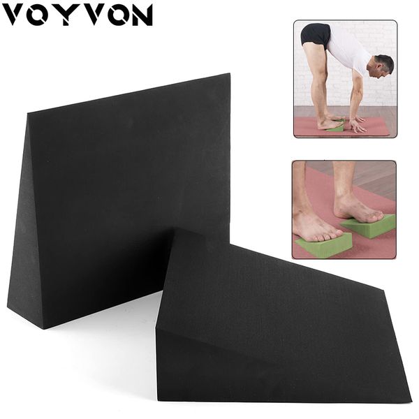 Yogablokken Yoga Wedge Stretch Slant Boards EVA Yoga Wedge Blocks Squat Slant Board Foot Stretch Strength Exercise Pilates Inclined Board 230605