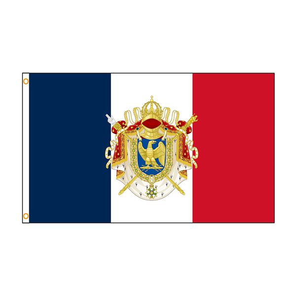 FLAGLAND 90x150cm Royal Napoleon I France FRA Fr Flag com Brasão Banner bandeira