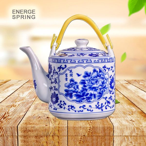 Tele AUFFICILE 2L/2,8L TEAPOT CERAMICA AGGIUNTO CHETTLE COLD BLUI E PERCOLA DELLA POTTO POTTA FARE TEA POT