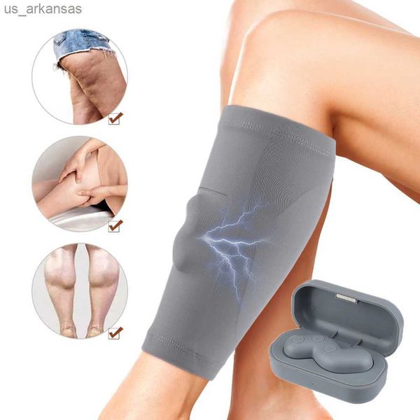 Smart TENS Massage Leg Sleeves Massaggiatore portatile per modellare le gambe TENS Doppio impulso Bruciare i grassi Allevia l'affaticamento Stimolatore muscolare L230523