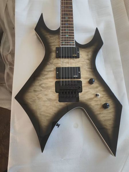 Nadir BC Tarzı Sarı Silverburst Elektrikli Gitar Yorgan Maple Üst Emg Aktif Pikap Abalon Kakmı Meyvede 24 FRETS